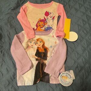 Disney’s Frozen and My Little Pony Pajama Tops Size 3T NWT